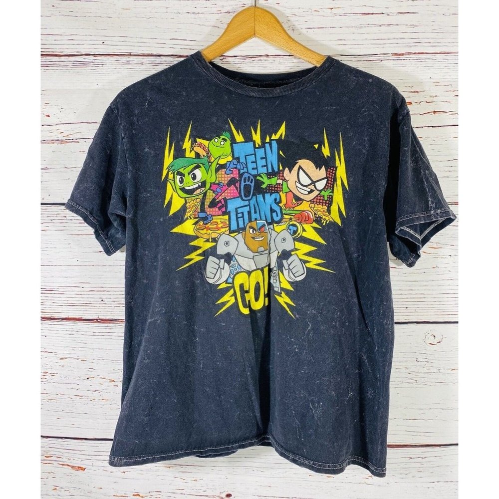 Teen Titans Go! Graphic Tee Short Sleeve Crew Neck T-Shirt Black Youth Size 2XL